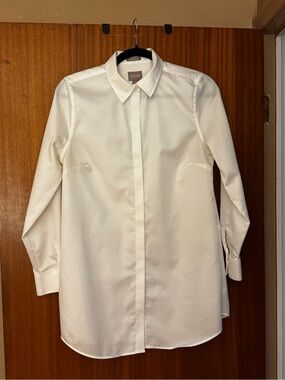 Chico's White Long-Sleeve Dress Shirt